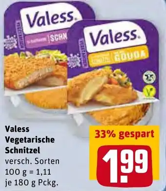 REWE Valess Vegetarische Schnitzel 180g Angebot