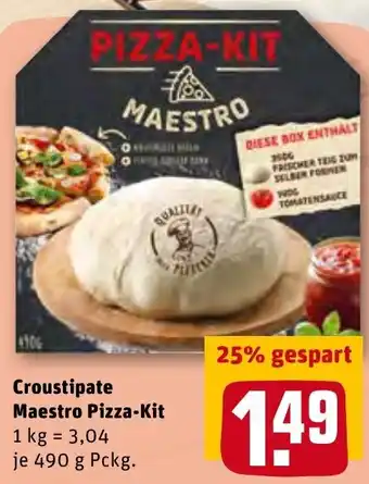 REWE Croustipate Maestro Pizza Kit 490g Angebot