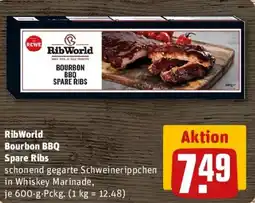 REWE RibWorld Bourbon BBQ Spare Ribs Angebot
