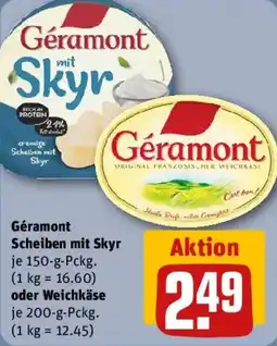 REWE Géramont Scheiben mit Skyr oder Weichkäse Angebot