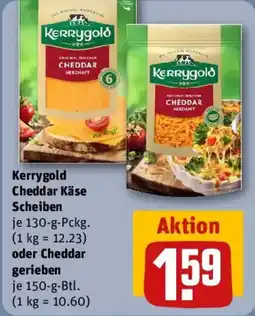 REWE Kerrygold Cheddar Käse Scheiben oder Cheddar gerieben Angebot