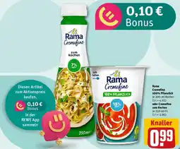 REWE Rama Cremefine 100% Pflanzlich oder Cremefine zum Kochen Angebot