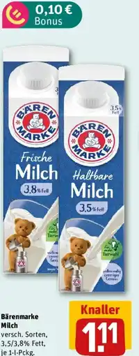 REWE Bärenmarke Milch Angebot