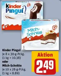 REWE Kinder Pingui oder Milch-Schnitte Angebot
