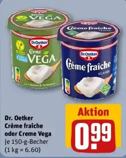 REWE Dr. Oetker Crème fraîche oder Creme Vega Angebot