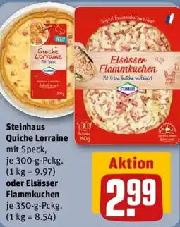 REWE Steinhaus Quiche Lorraine oder Elsässer Flammkuchen Angebot