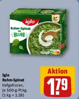 REWE iglo Rahm-Spinat Angebot