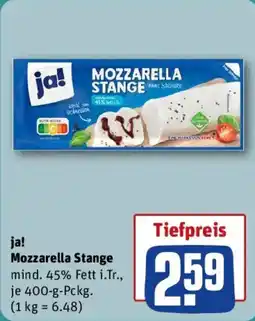 REWE ja! Mozzarella Stange Angebot