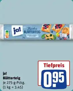 REWE ja! Blätterteig Angebot
