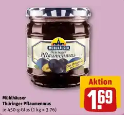 REWE Mühlhäuser Thüringer Pflaumenmus Angebot