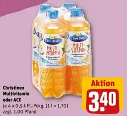 REWE Christinen Multivitamin oder ACE Angebot