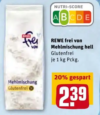 REWE Rewe Frei von Mehlmischung hell Glutenfrei 1kg Angebot