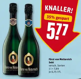 REWE Fürst von Metternich Sekt 0,75L Angebot