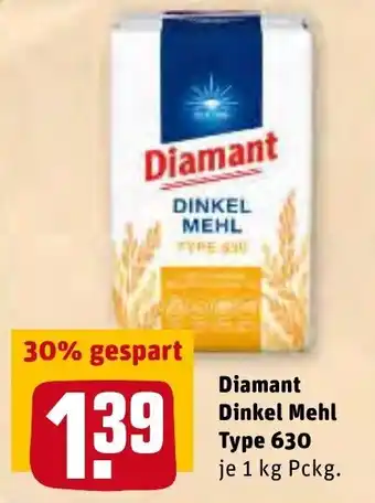 REWE Diamant Dinkel Mehl Type 630, 1kg Angebot