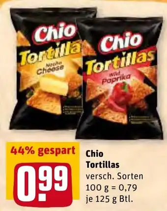 REWE Chio Tortillas 125g Beutel Angebot