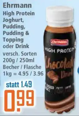 Klaas und Kock Ehrmann High Protein Joghurt, Pudding, Pudding & Topping oder Drink Angebot