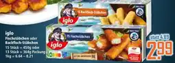 Klaas und Kock iglo Fischstäbchen oder Backfisch-Stäbchen Angebot