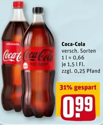 REWE Coca Cola 1,5L Angebot