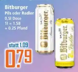 Klaas und Kock Bitburger Pils oder Radler Angebot