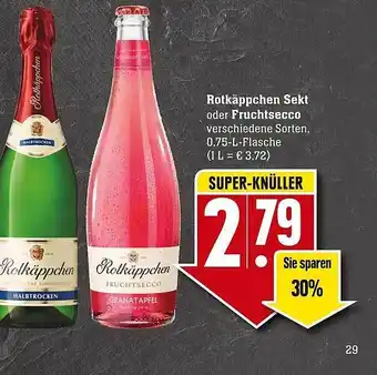 Scheck-in-Center Rotkäppchen Sekt oder Fruchtsecco Angebot