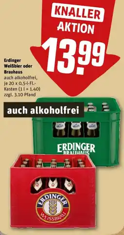 REWE Erdinger Weißbier oder Brauhaus Angebot