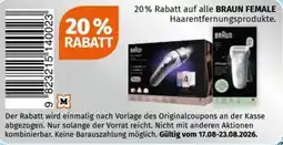 Müller BRAUN FEMALE Haarentfernungsprodukte Angebot