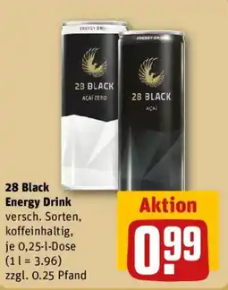 REWE 28 Black Energy Drink Angebot