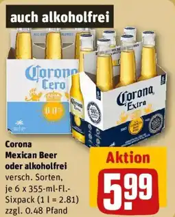 REWE Corona Mexican Beer oder alkoholfrei Angebot