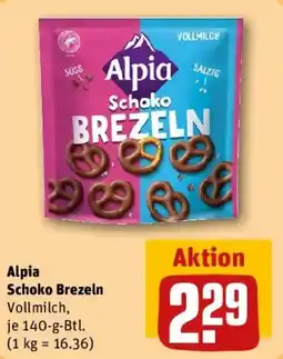 REWE Alpia Schoko Brezeln Angebot