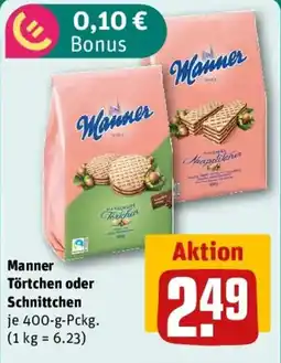 REWE Manner Törtchen oder Schnittchen Angebot