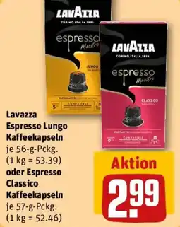 REWE Lavazza Espresso Lungo Kaffeekapseln oder Espresso Classico Kaffeekapseln Angebot
