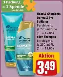 REWE Head & Shoulders Derma X Pro Spülung Beruhigend oder Shampoo Angebot