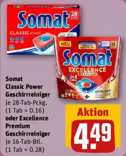 REWE Somat Classic Power Geschirrreiniger oder Excellence Premium Geschirrreiniger Angebot