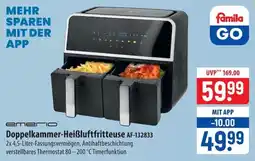 Famila Nord Ost emerio Doppelkammer-Heißluftfritteuse AF-132833 Angebot
