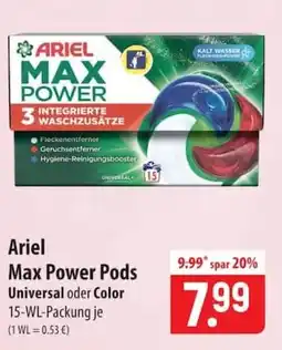 Famila Nord Ost Ariel Max Power Pods Universal oder Color Angebot