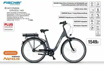 Hagebau Fischer E-citybike Cita Ecu 1401 Angebot