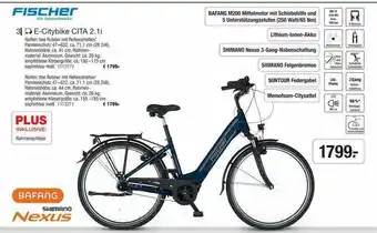 Hagebau Fischer E-citybike Cita 2.1i Angebot