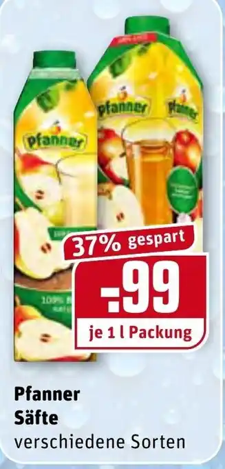 REWE Kaufpark Pfanner Säfte 1L Angebot