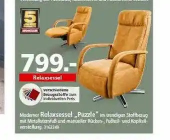 Segmüller Relaxsessel „puzzle“ Angebot