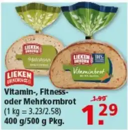 Multi Markt LIEKEN URKORNE Vitamin-, Fitness- oder Mehrkornbrot Angebot