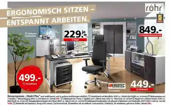 Segmüller Büroprogramm „objekt Plus“ Röhr Angebot