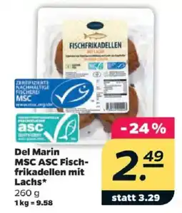 Netto Del Marin MSC ASC Fischfrikadellen mit Lachs* Angebot