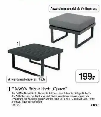 Hagebau Casaya Beistelltisch „opazo“ Angebot