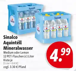 Nah & Frisch Sinalco Aquintell Mineralwasser Angebot