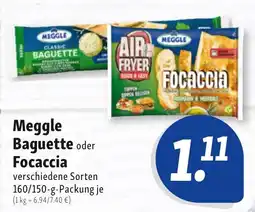 Nah & Frisch Meggle Baguette oder Focaccia Angebot