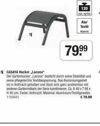 Hagebau Casaya Hocker Lacona Angebot