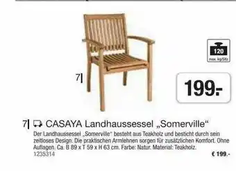 Hagebau Casaya Landhaussessel Somerville Angebot