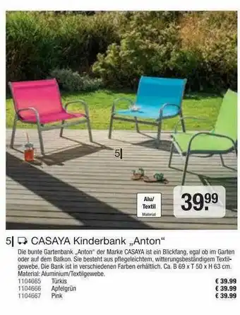 Hagebau Casaya Kinderbank Anton Angebot