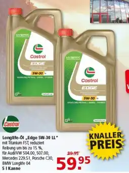 Multi Markt Castrol Longlife-Öl „Edge 5W-30 LL“ Angebot