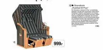 Hagebau Strandkorb „rustikal 50 Plus“ Angebot